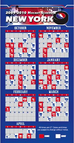 ReaMark Products: New York Hockey Schedule